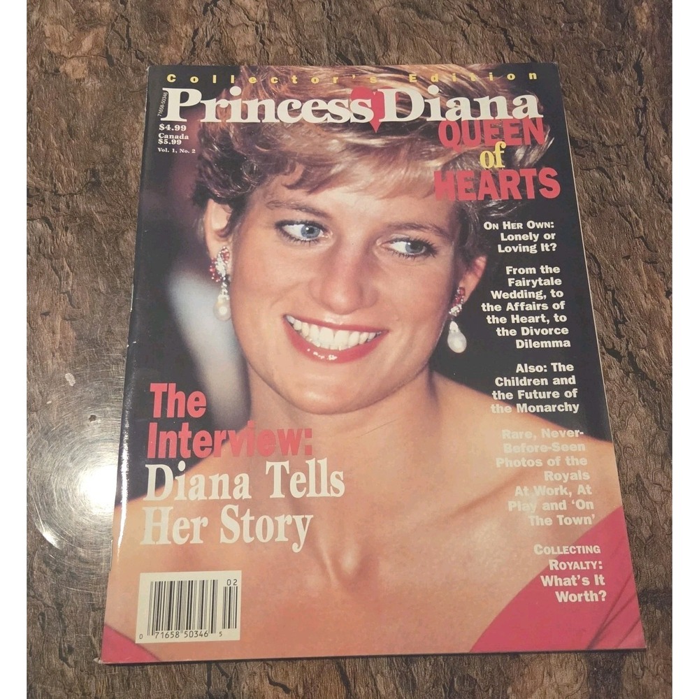 Collector's Edition Princess Diana Queen of Hearts Magazine Vol 1 No 2 Vintage